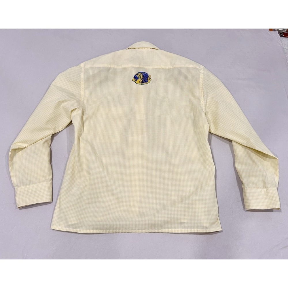 Tia Designs Pompano Beach Vintage Yellow Gingham Sea Life Appliques Small Blouse - Picture 13 of 13